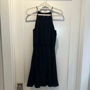 Aqua Black Halter Sundress for Cocktail Nights